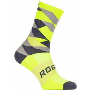 Dizajnové funkčnou ponožky Rogelli SCALE 14, reflexne žlté-čierno-šedé 007.152 M (36-39)