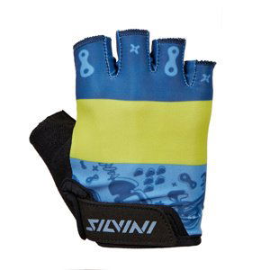 Detské cyklo rukavice Silvini Punta CA1438 black / blue 11-12