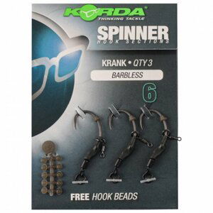 Korda Návazec Spinner hook sections Krank vel.6 Barbless