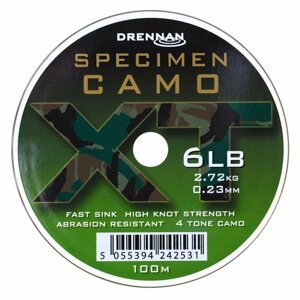 Drennan vlasec Specimen Camo XT 6lb, 0,23mm, 100m