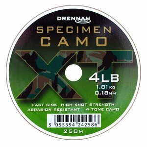 Drennan vlasec Specimen Camo XT 4lb, 0,18mm, 250m
