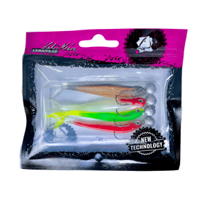 LK Baits Predátor Kompletní Set Smáček v dipu 7 cm, 4ks