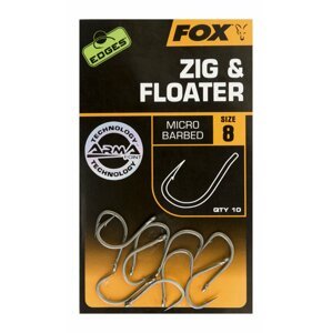 FOX EDGES HOOK ZIG & FLOATER vel. 8, 10 ks BARBLESS