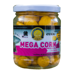 LK Baits MEGA CORN Ice Vanilla  - Obří kukuřice Vanilka 220ml