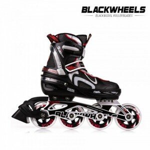 Nastaviteľné kolieskové korčule Blackwheels Flex - čierno/červené Veľkosť: 31-34