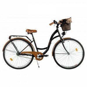 Mestský retro bicykel 1-prevodový LUX MILORD 28 " čierno-hnedý