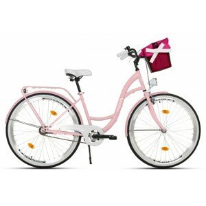 Mestský retro bicykel 1-prevodový LUX MILORD 28 " ružový