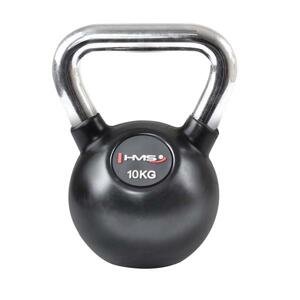 Vinylový kettlebell s chrómovaným úchopom HMS KGC 10 kg