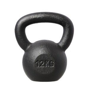 Liatinový kettlebell HMS KZG12 12 kg - čierny