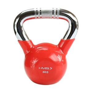 Kettlebell s chrómovaným úchopom 8 kg HMS KTC08 - červený