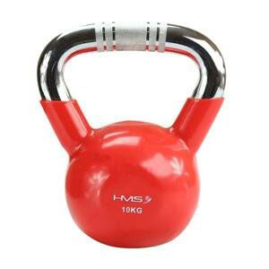 Kettlebell s chrómovaným úchopom 10 kg HMS KTC10 - červený