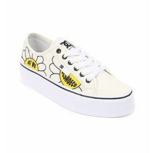 DC obuv Manual Platform white black flower Velikost: 6