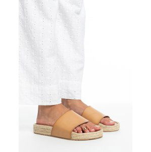 Roxy šľapky Slippy Espadrille tan Velikost: 7