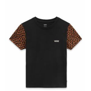 Vans tričko Wild Colorblock black/animal Velikost: M