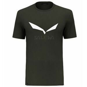Salewa tričko Solid Logo Dry dark olive Velikost: 3XL