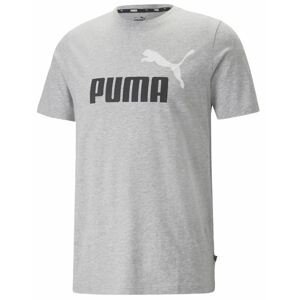 Puma tričko Ess 2 Col Logo Tee gray Velikost: L