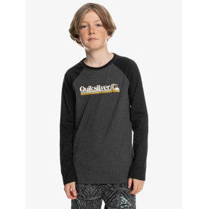 Quiksilver tričko All Lined Up Ls Yth charcoal heather Velikost: 12