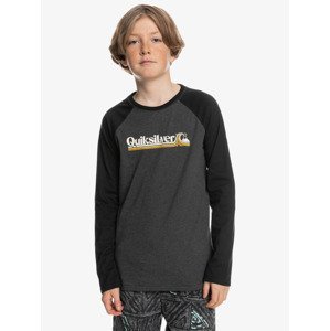 Quiksilver tričko All Lined Up Ls Yth charcoal heather Velikost: 14