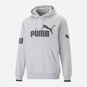Puma mikina Power Colorblock Hoodie Tr grey Velikost: L