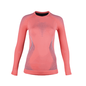 UYN - tričko LADY EVOLUTYON UW SHIRT LG_SL. coral/anthracite/aqua Velikost: XS