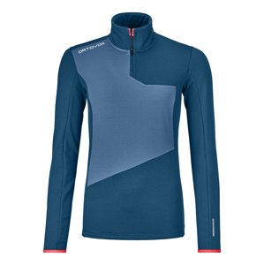 Ortovox rolák Fleece Light Zip Neck W petrol blue Velikost: M