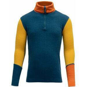 Devold tričko Expedition Merino Zip Neck Kid flood Velikost: 4