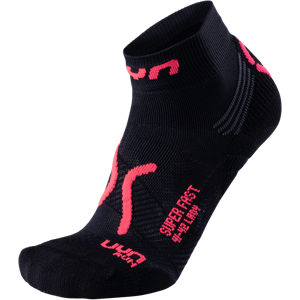 UYN ponožky Uyn Lady Run Super Fast Socks black/coral fluo Velikost: 35-36