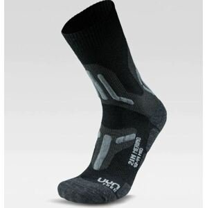 UYN ponožky Man Trekking 2In Merino Mid Socks black grey Velikost: 45-47