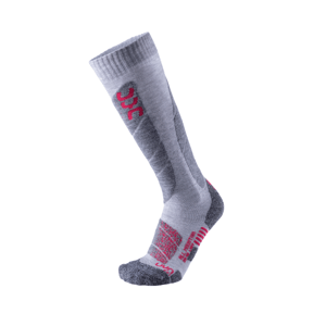 UYN - ponožky SKI ALL MOUNTAIN LADY light grey/coral Velikost: 37-38