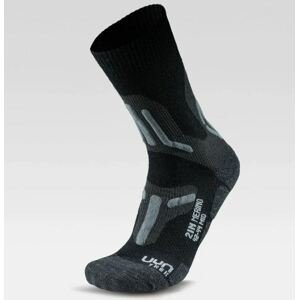UYN ponožky Woman Trekking 2In Merino Mid Socks black grey Velikost: 35-36