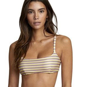 RVCA plavky Stripe Out Bralette creme Velikost: L