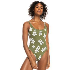 Roxy plavky Retro One Piece loden green surfrider spirit s Velikost: L