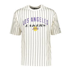 Tričko New Era New Era LA Lakers Pinstripe Wordmark T-Shirt