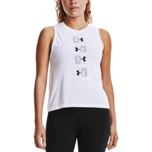 Tielko Under Armour Live UA Repeat Muscle Tank-WHT