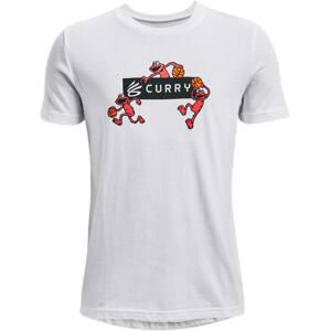 Tričko Under Armour Curry ELMO DRIBBLE SS Tee-WHT