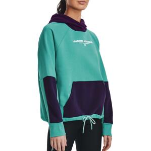 Mikina s kapucňou Under Armour Rival + Fleece Hoodie-GRN