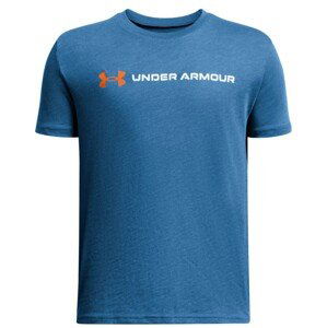 Tričko Under Armour UA B LOGO WORDMARK SS-BLU