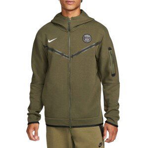 Mikina s kapucňou Nike PSG M NSW TCH FLC HOODIE FZ WR CL