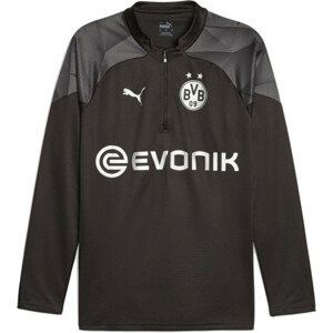 Tričko s dlhým rukávom Puma BVB Training 1/4 Zip Top w/ sponsor