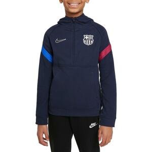 Mikina s kapucňou Nike FC Barcelona Big Kids  Dri-FIT 1/2-Zip Soccer Hoodie