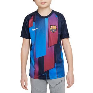 Tričko Nike FC Barcelona Big Kids Pre-Match Short-Sleeve Soccer Top