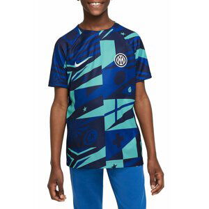Tričko s dlhým rukávom Nike Inter Milan Older Kids'  Dri-FIT Pre-Match Football Top