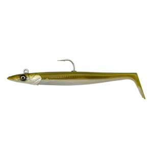 Savage Gear gumová nástraha Sandeel V2 14cm 33g Sinking Khaki 2+1