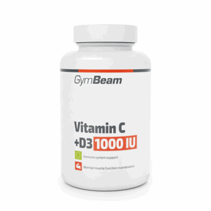 GymBeam Vitamín C + D3 1000 IU 90 kaps.