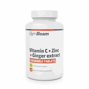 GymBeam Vitamín C + Zinok + extrakt zo zázvoru na cmúľanie 90 tab.