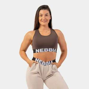 NEBBIA Športová podprsenka Medium Impact Cross Back Brown  S