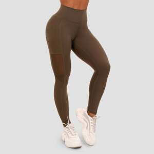 GymBeam Dámske legíny Mesh Panel olive  XLXL