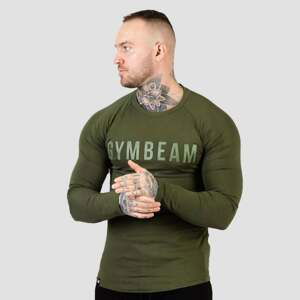 GymBeam Tričko s dlhým rukávom FIT Military Green  XXL