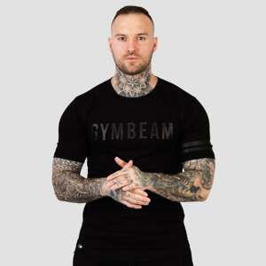 GymBeam Tričko Stripes Black  L