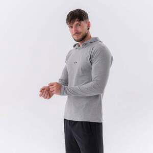 NEBBIA Pánske Tričko Long-Sleeve Hoodie Light Grey  MM